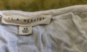 L.A. HEARTS' White Long Sleeve Crop Top