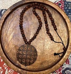 Bohemian Wooden Beaded Pendant Necklace