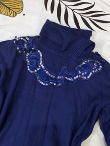 Elegant Purple Turtleneck Sweater 💙