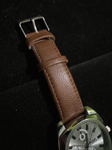 Classic Brown Leather Strap Watch