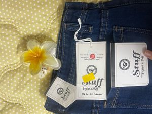 Wide Leg Dark Wash Denim Jeans.