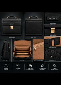 BRAND NEW LEATHER BRIEFCASE