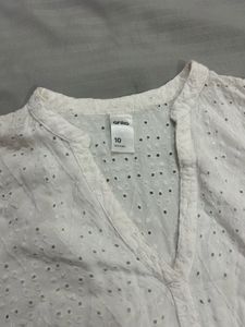 Chic White Eyelet Top