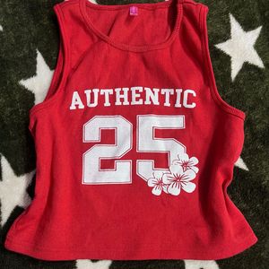 Red "Authentic 25" Tank Top