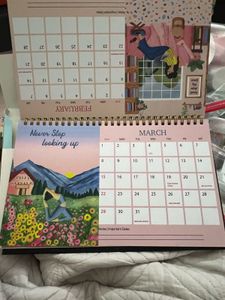 Spring palette Mindful Reflection desk calendar
