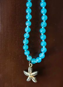 Ocean Blue Beaded Necklace