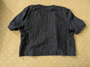 Denim Short Sleeve Top
