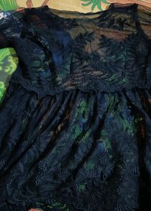 Black Stylish Net Top
