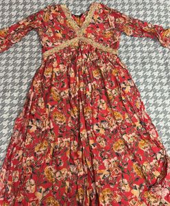 Floral Aliacut kurti set