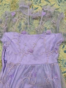 Lavender Embroidered Gown