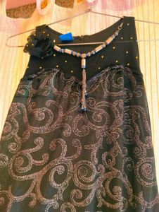 Stunning Embellished Black A-line Gown