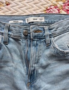 Medium Blue Straight Low-waist Jeans