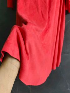 Vibrant Red A-Line Dress