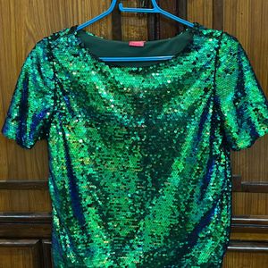 New Holographic Sequin Top Dual Tone