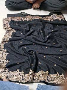 Elegant Black Embroidered Lehenga Choli