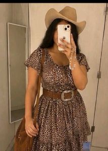 Leopard Print Mini Dress