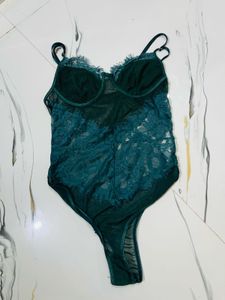 Elegant Green Lace Bodysuit