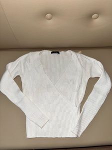 Cream Wrap Long Sleeve top