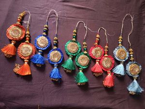 5 Pair Of Bridal Latkan Different Colour