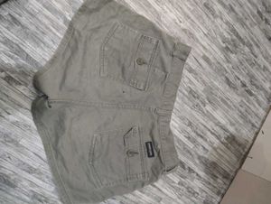 Olive Green High Waisted Shorts