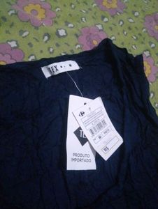 Crushed Navy Blue Sleeveless Top
