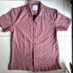 Cuban Collar Casual Short Sleeves Shirt