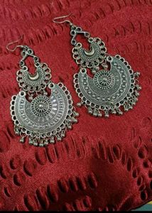 Oxidized Jhumka Earrings