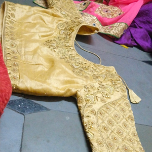 golden blouse for women