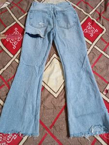 Distressed Wide Leg Jeans