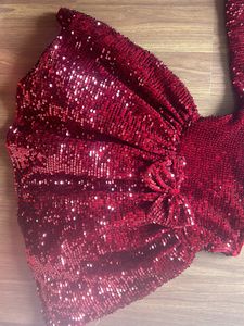 Gorgeous Shimmery Party Wear One Shoulder Frock