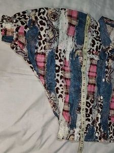 Trendy women's patchwork shirt top .