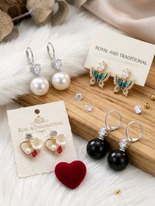 COMBO OFFER 💥💥Elegant Pearl & Butterfly Earrings