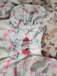 Floral Print Sheer Blouse