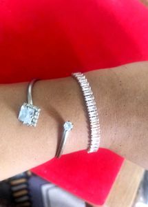 Elegant CZ Bangle Bracelet