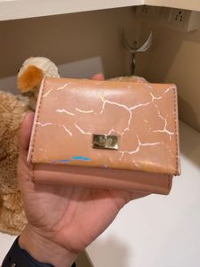 Stylish Pink Crackle Effect Wallet