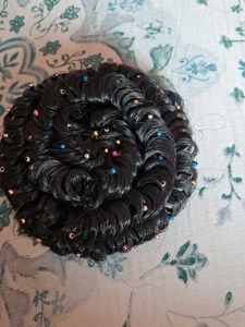 Elegant Hair Bun with Beads