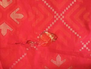 ORANGISH RED SILK SAREE