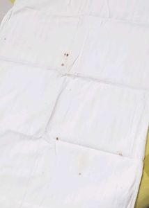 2 stiched white cotton pillow cover set