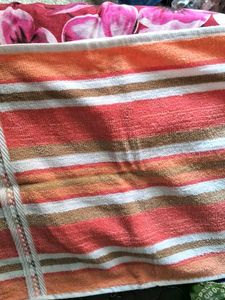 Striped Hand Towel set Of  2Pc