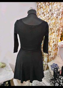 Elegant Black A-Line Midi Dress