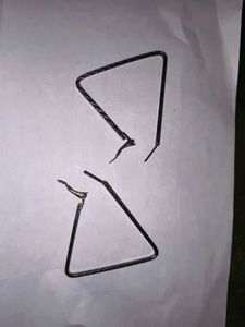 Geometric Triangle Hoop Earrings