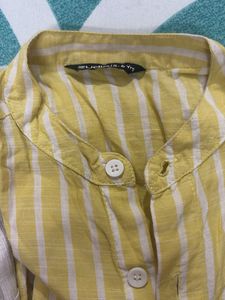combo of 2 baby shirts - yellow and white stripped