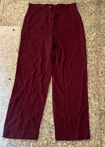 Maroon Wide Leg Pants