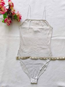 White Spaghetti Strap Bodysuit