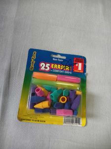 25 Pack Non-Toxic Erasers and 12 pieces pencil