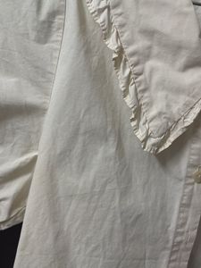 Cream Collared Puff Sleeve Top