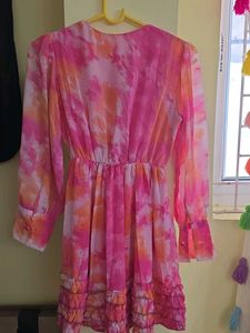 Vibrant Tie-Dye Mini Dress