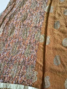 Mustard Georgette Saree With blouse