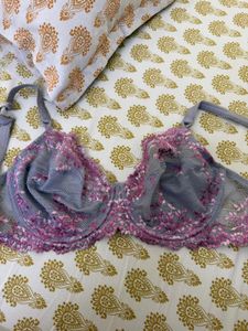 Beautiful Lavender & Pink Lace Bra