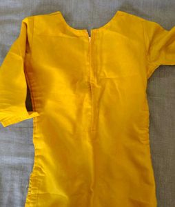 Vibrant Yellow Embroidered Kurta